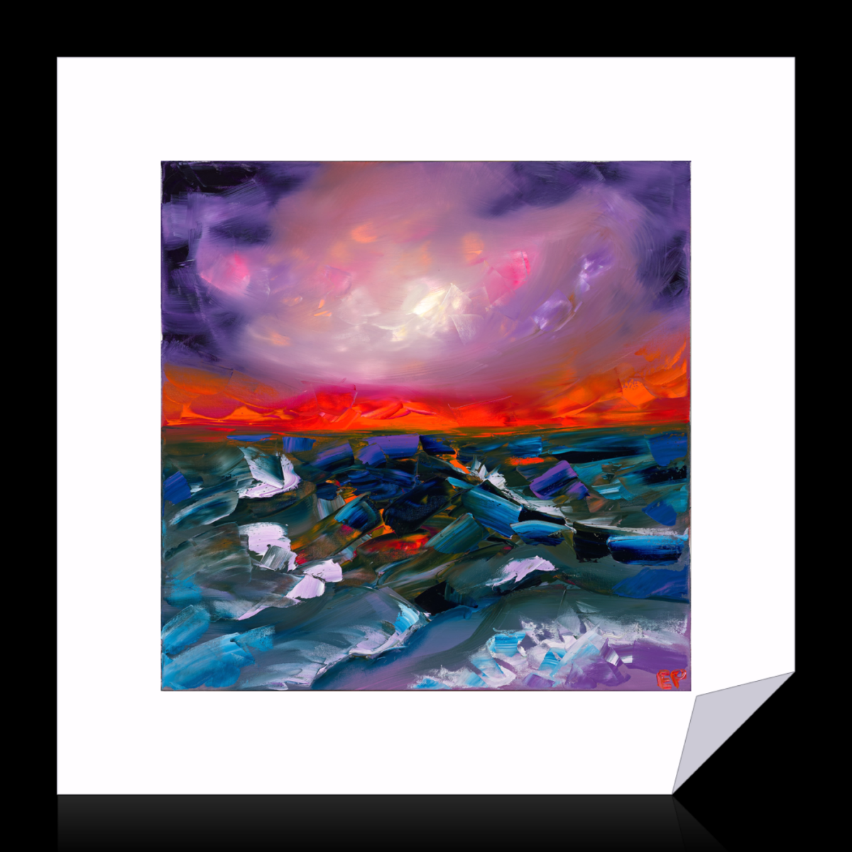 Shuttered Ocean (Archival Print) 60cmx60cm 8cm white border